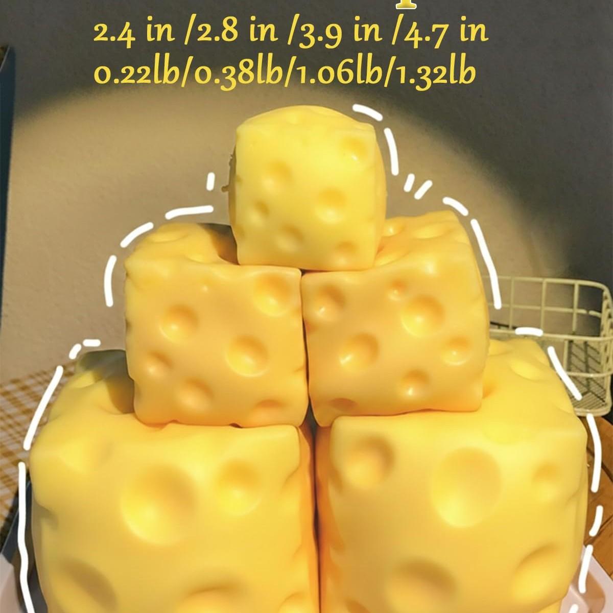 Giant Cheese Squeeze Toy, Large Giant Cube, Slow Rebound Squeeze Toy, Stress Relief, Bouncing Sensory Toy, Soft Rebound, Novelty Gift, Stress Relief Fidgeting