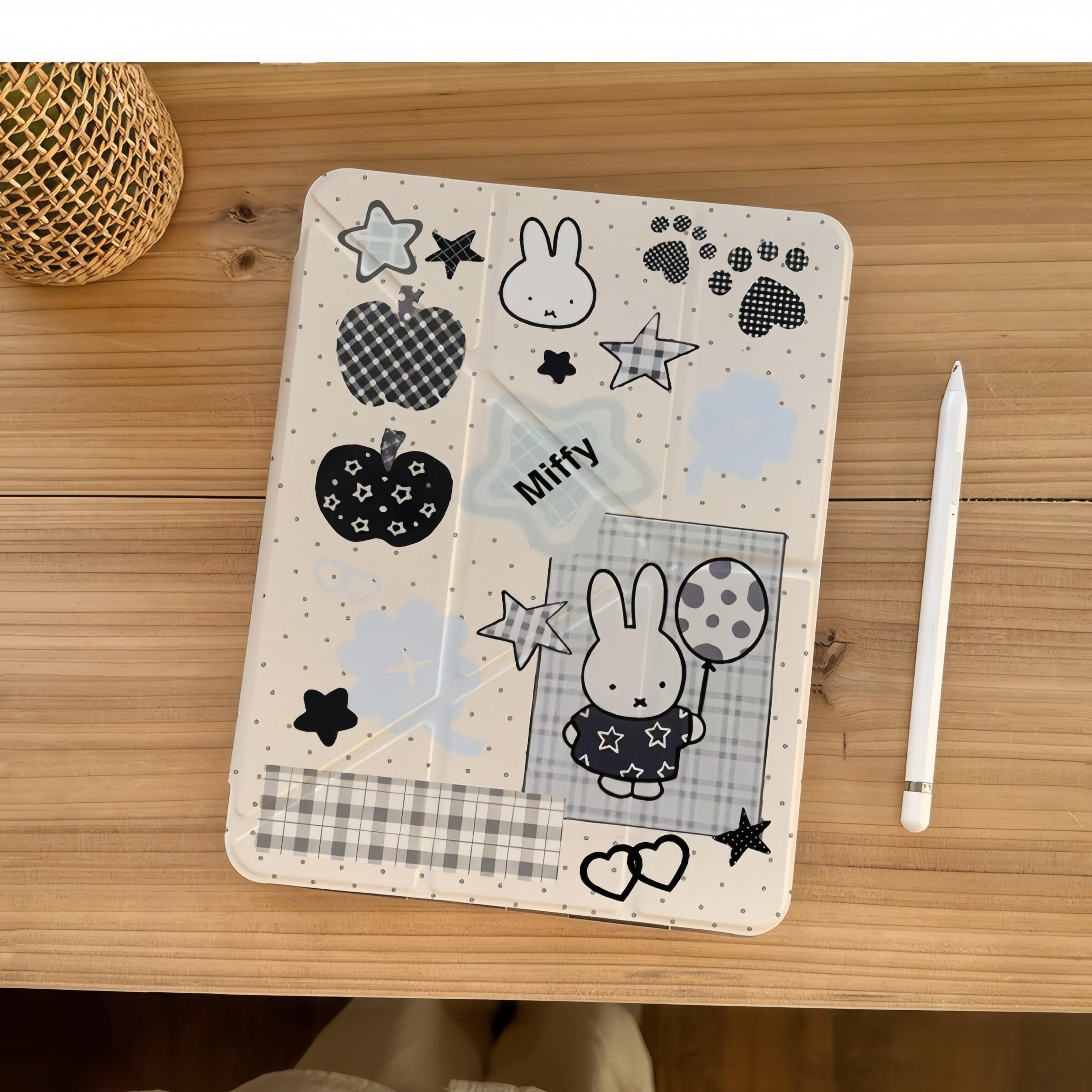 iPad Protective Case for 10.2 Inch, Air3/10.5, Pro 9.7, Transparent Anti-Drop, Foldable, Full Coverage, Pen Slot, Hard Shell, Style Design, iPad Covers, iPad Protective Casing, Tablet Accessories