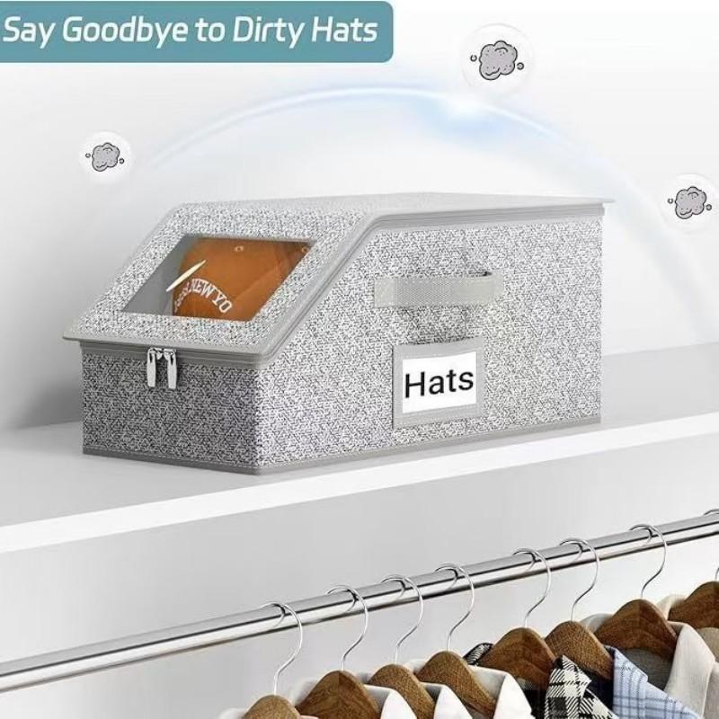 Multi - purpose Hat Storage Box - Large - Capacity Stackable Baseball Cap Organizer for Multifunctional Home Storage