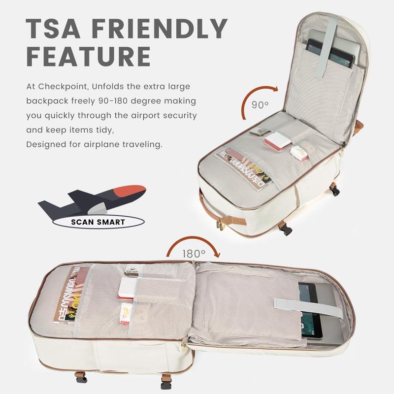 【Valentine's Day Gift】LOVEVOOK Colorblock Carry-On Travel Backpack with 3 Packing Cubes and Laptop Compartment - Personal Item, TSA-Friendly, Airline Approved Travel Bag for Hiking, Overnight, Weekend,TikTokShopJumpstartSale