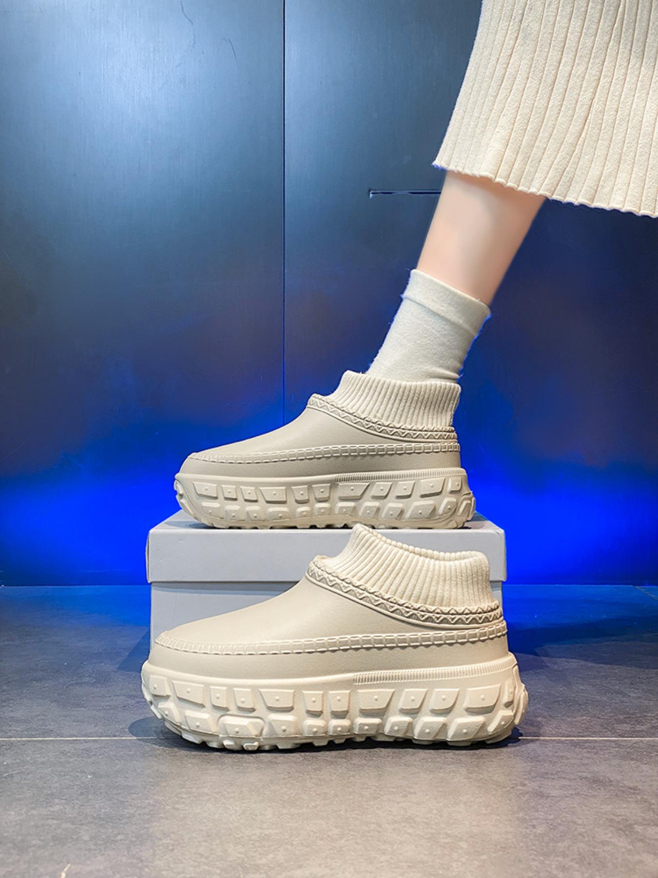 Unisex Fall & Winter Warm Eva Slippers, Thickened Insulated Lining, Anti-Slip Sole, Comfortable Garden Shoes, Ideal for Outdoor Hiking, Outdoor Walking Shoes