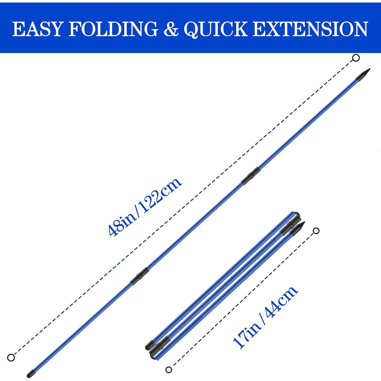 Golf Alignment Sticks 2 Pack,Upgraded 48" Collapsible Alignment Stick Golf  Aid for Aiming, Putting, Swing Trainer, Golf  Sticks with Clear Tube Case