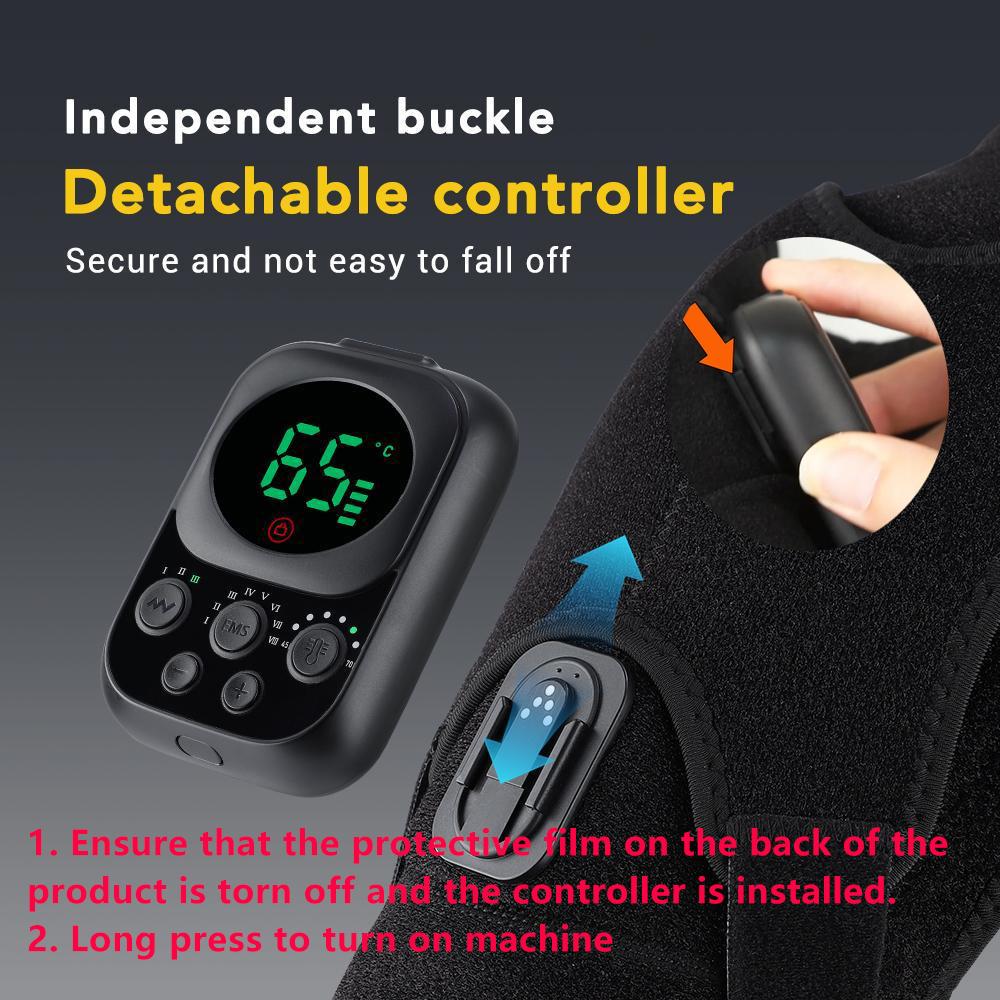 Heating Vibration Massage Shoulder Pad 3-speed Heating 3 Vibration Massage Portable Shoulder Massage Equipment USB Rechargeable Gift for Parent