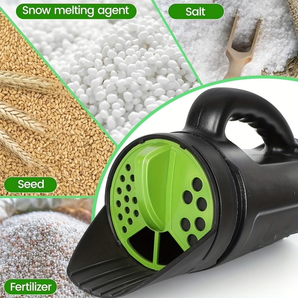 Handheld Seed Spreader for Grass Seed, Fertilizer & Soil, Snow & Ice ...