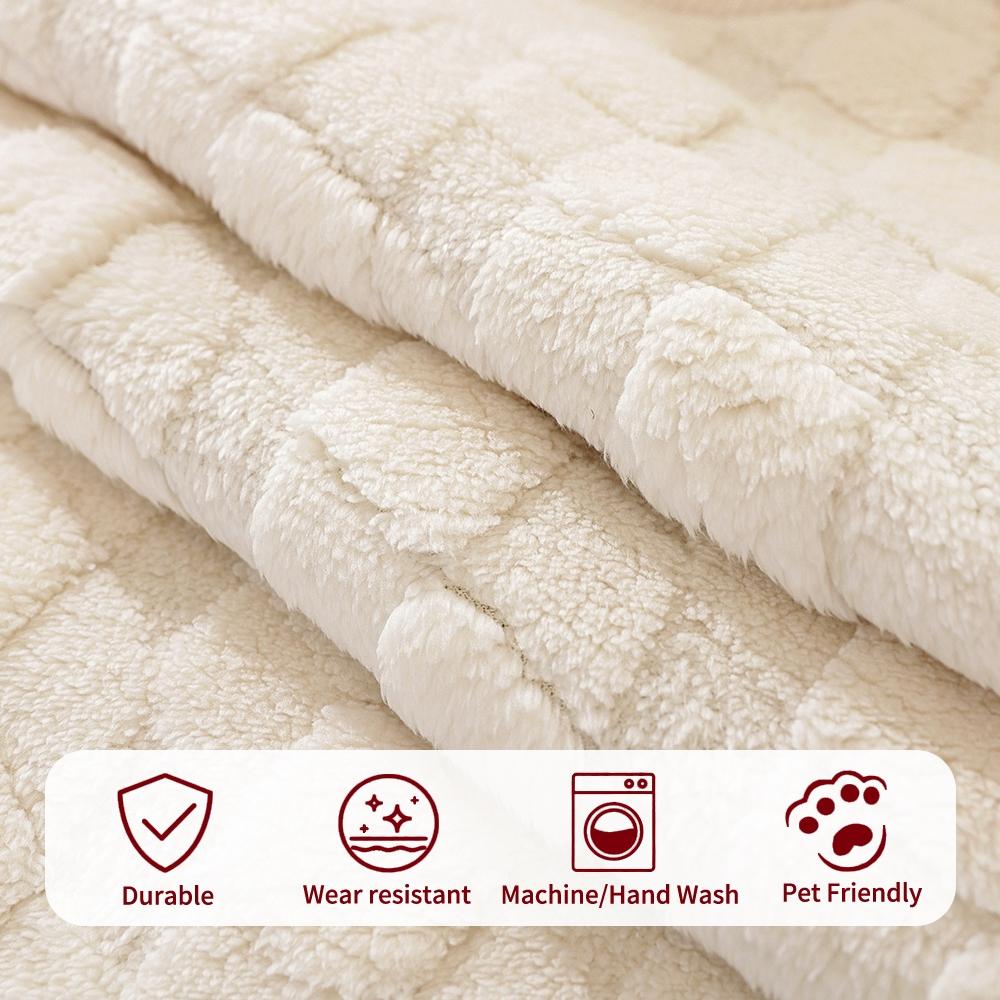 Geometric Velvet Sofa Cushion, Anti-Slip Sofa Cover, Washable Sofa Protector, Soft Sofa Protector, Durable Pet-Friendly Furniture Pad, Decorative Sofa Pillow