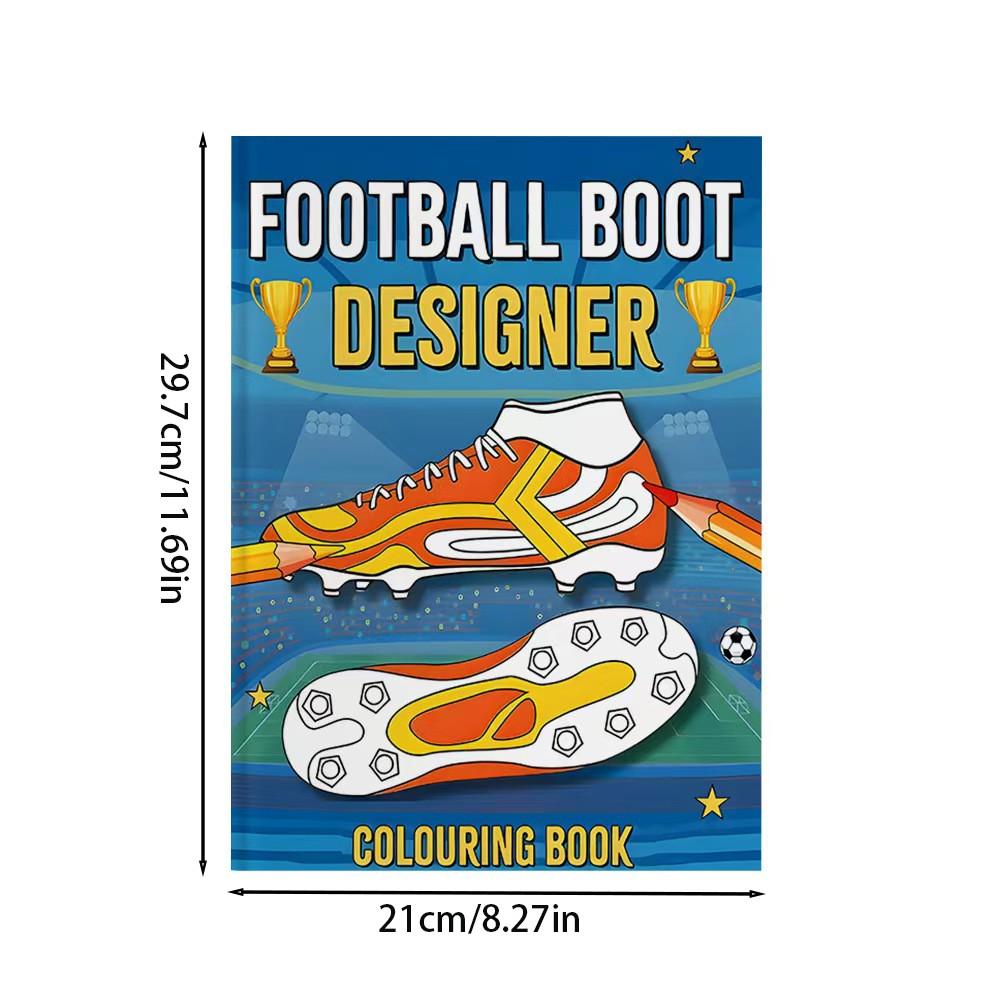 New Bestselling A4 Football Shoe Theme Coloring Book, Thickened Coloring Album, Picture Filling Book, Creative Activity Workbook