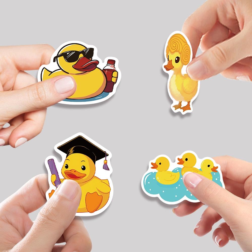 50PCS Little yellow duck Aesthetic Vinyl Stickers Pack for Laptop Water Bottle Phone Case Skateboard Journal Scrapbook DIY Decoration