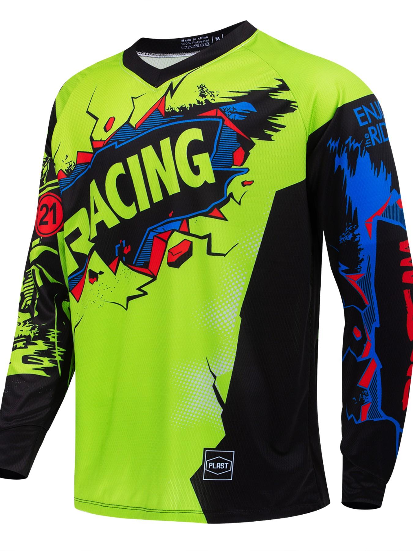 Men's Off-Road Motorcycle Jersey, Team Racing Cycling Clothing, Breathable MOTO Long Sleeve Sports T-Shirt, Spring Summer 2026