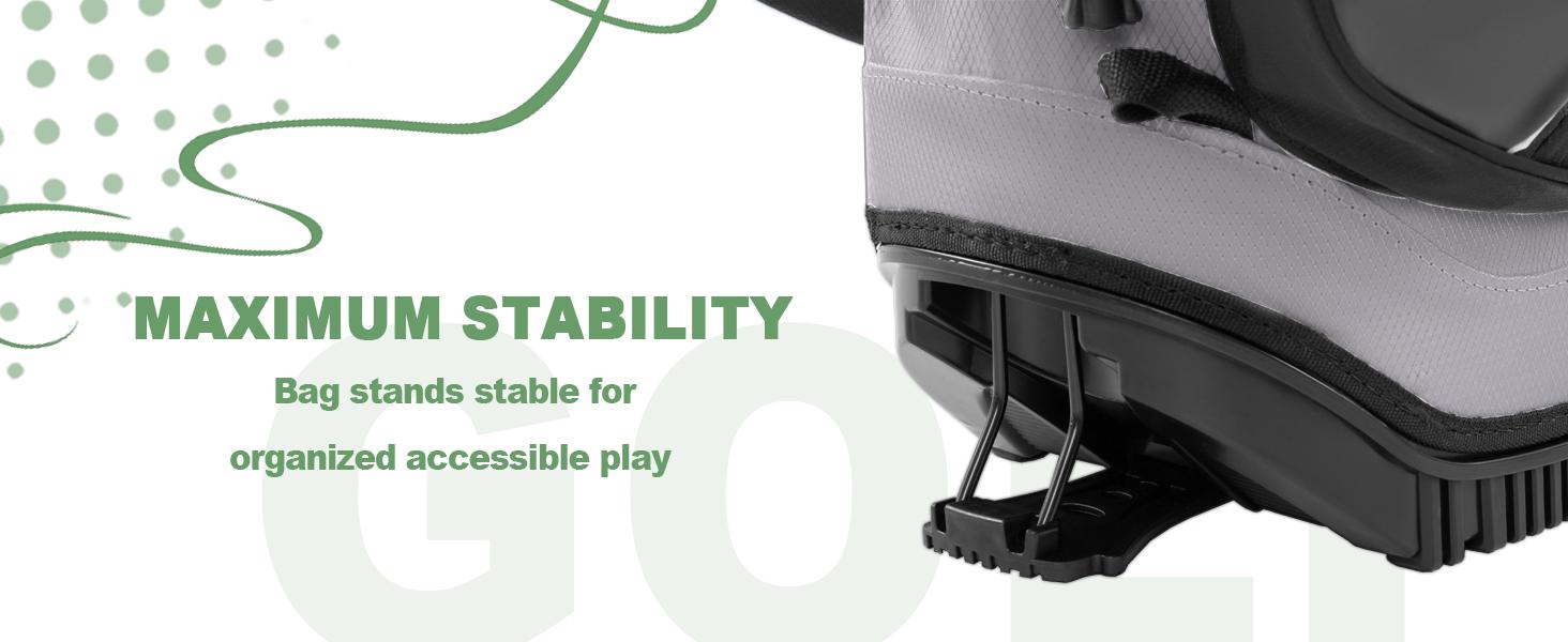 14-Way Golf Stand Bag, Premium Lightweight Golf Bag with Full-Length Dividers, Interchangeable PE-Padded Straps & Stabilizing Kickstand - Plush-Lined Top with Waterproof Cover