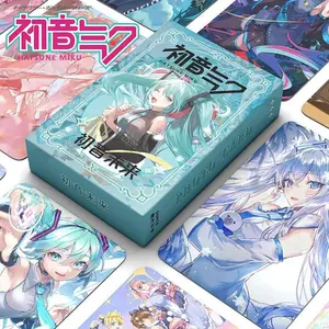 2026 hot item Hatsune Miku Anime Merch Playing Cards Virtual Singer Megurine Luka Laser Card Fan Collectible Gift Decoration Postcard Popular toys