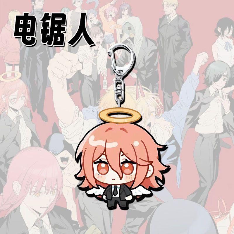 Anime Chainsaw Man Denji Makima Hayakawa Aki Power Pochita Acrylic Keychain Student Schoolbag Pendant Cosplay Car Keyring Gift