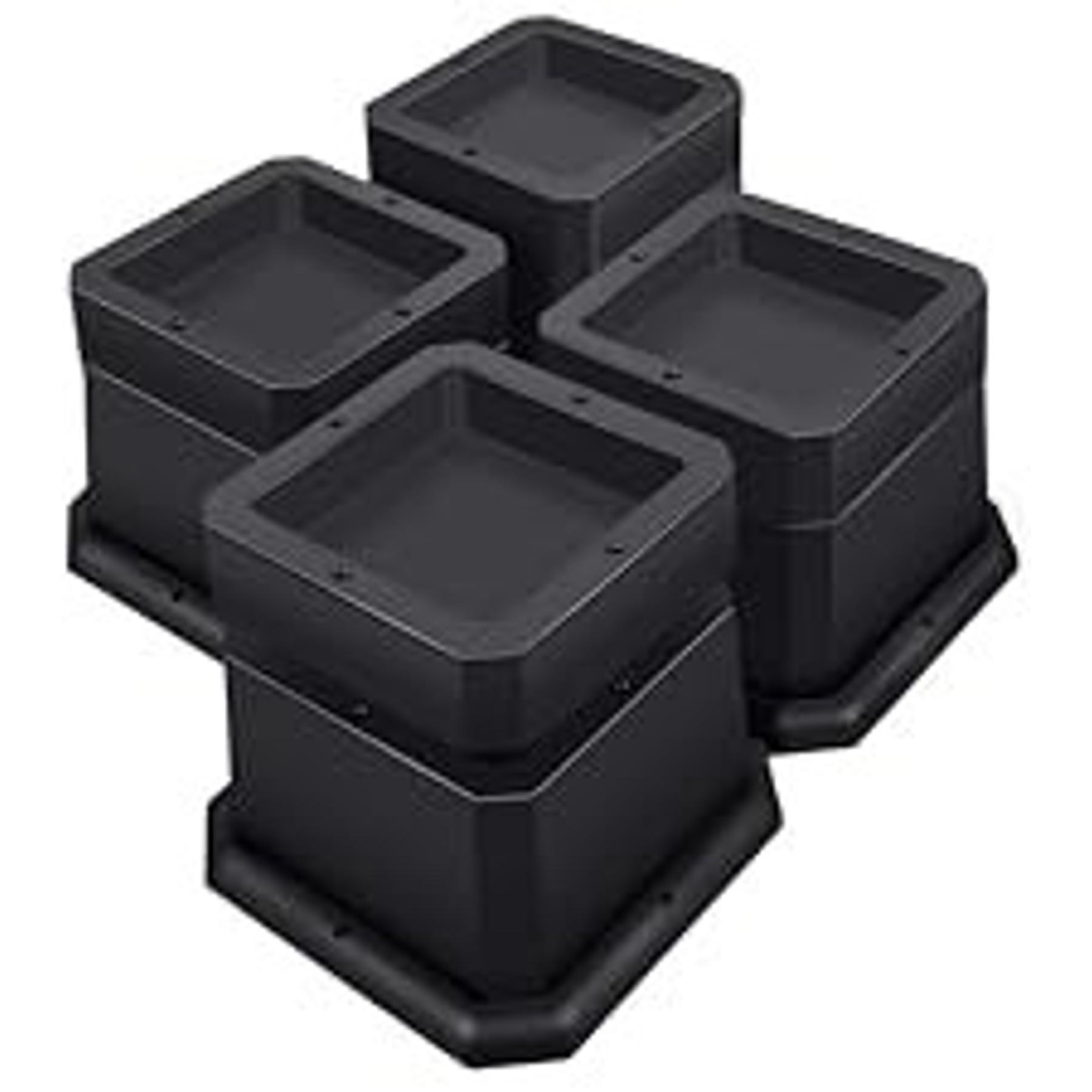 Bed Risers and Furniture Risers, Heavy Duty Adjustable Lifting Blocks for Couches, Desks, and Chairs, Elevates 1.5 or 3 Inches, Holds up to 4000 lbs (Black) Bed Risers and Furniture Risers, Heavy Duty Adjustable Lifting Blocks for Couches, Desks, and Chairs, Elevates 1.5 or 3 Inches, Holds up to 4000 lbs (Black)