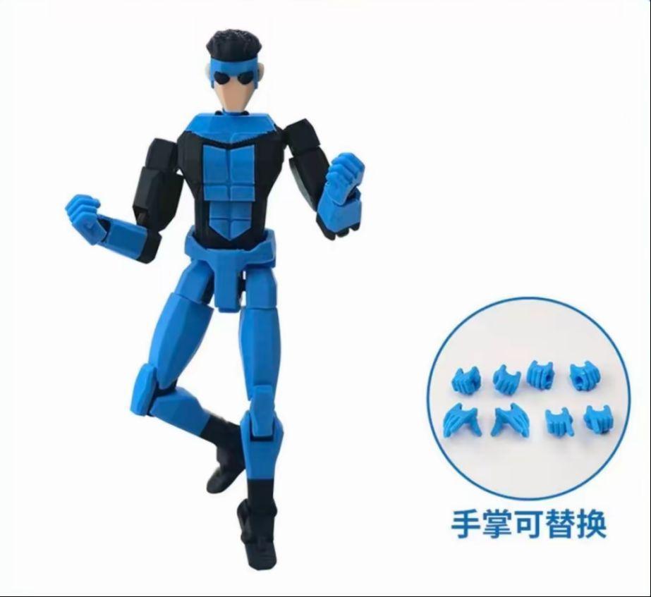 3D Printed Invincible Boy Titan13 T13 Dummy13 Multi-Jointed Movable Action Figure - Articulating Figurine, Collectible Figurine, Desktop Ornament Toy