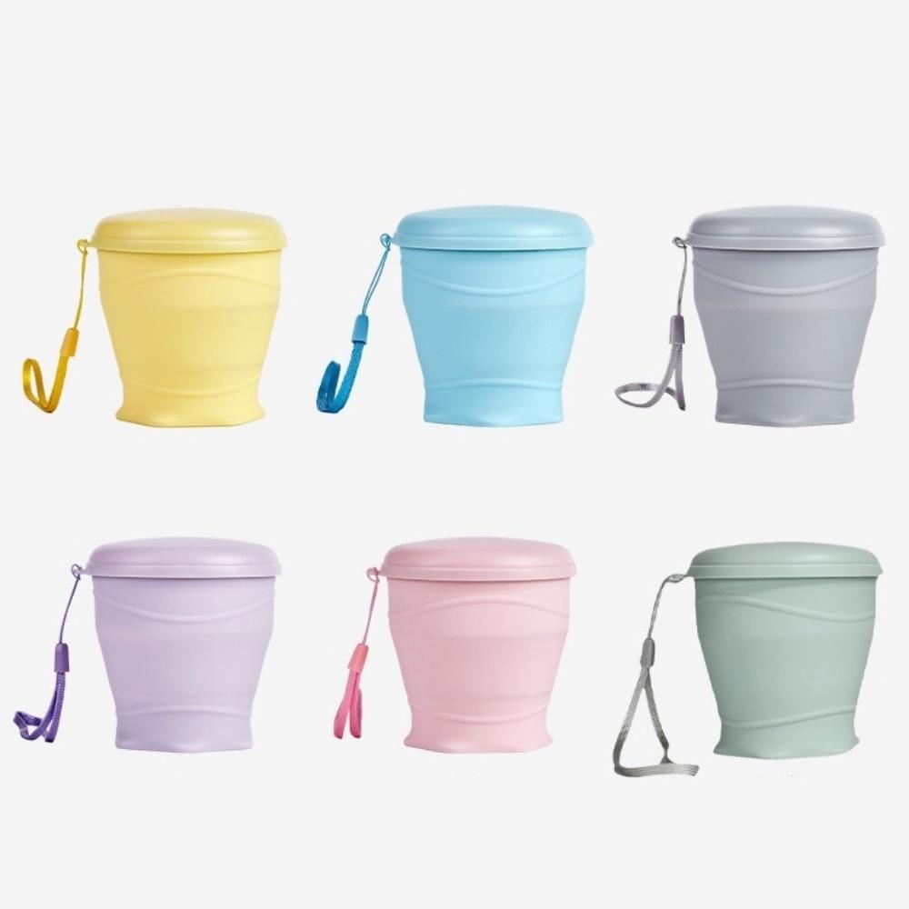 180 milliliters foldable water bottle, silicone foldable travel cup - Silicone foldable camping cup with lid - Easy to store, convenient to carry, suitable for travel and camping use