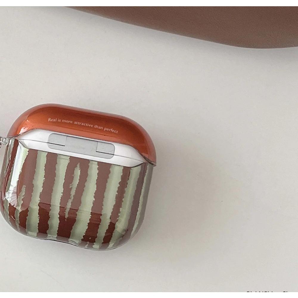 Retro Brown IMD AirPods Case with Lanyard – Shockproof Protective Cover Supports Wireless Charging for AirPods 1/2/3/Pro/Pro 2