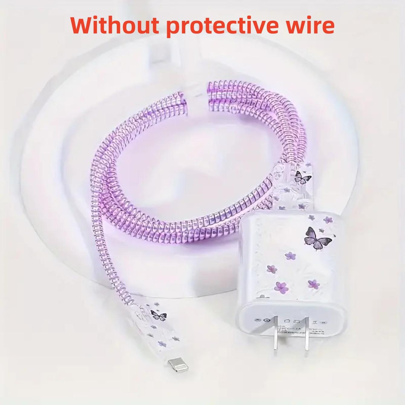 Charger Protector Case with Silicone Strap, Charging Cable Organizer, iPhone Accessories, Protects Charger & Data Cables, Cellphone Protection