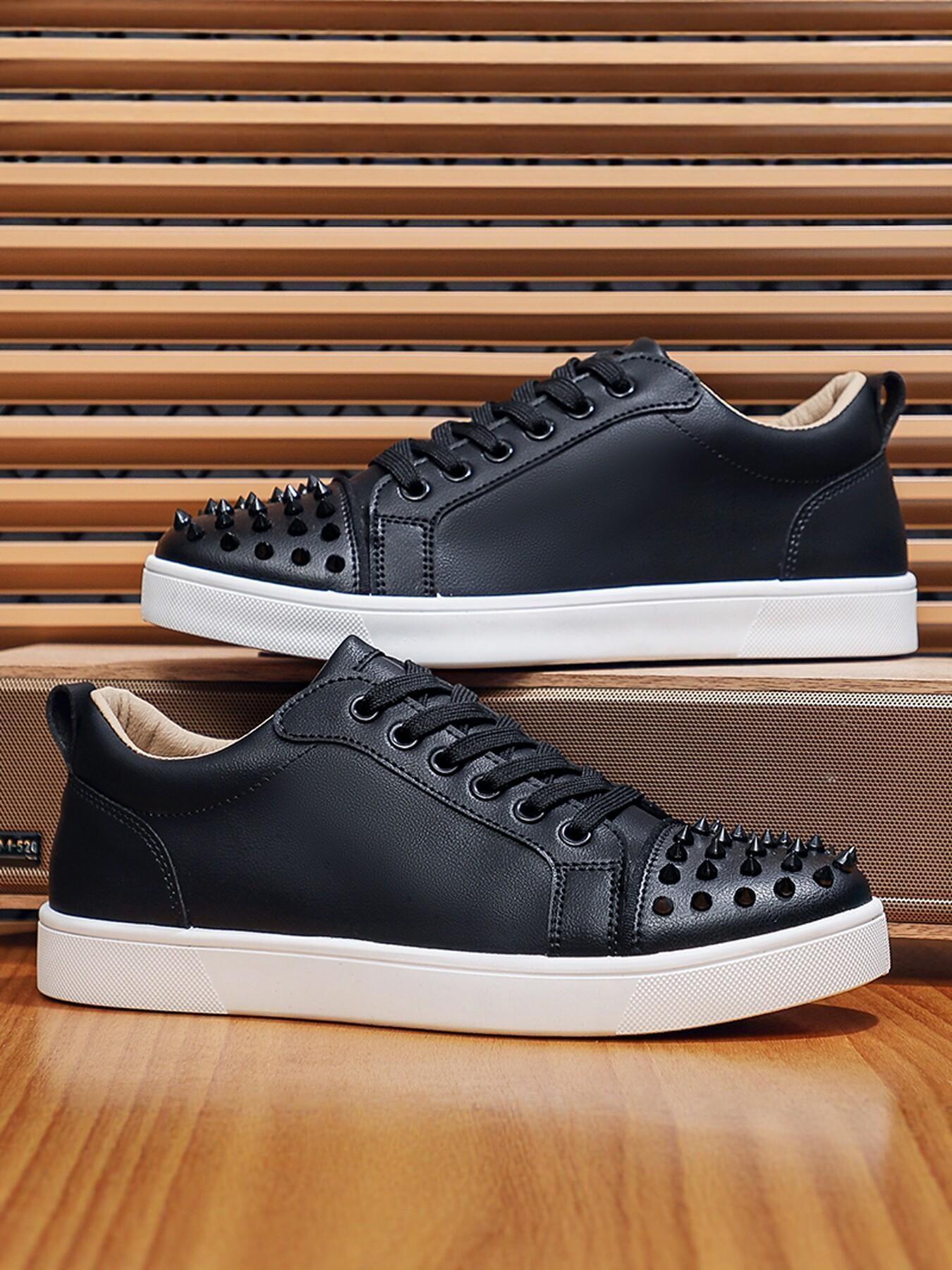 Men's Fashion Simple Rivet Board Shoes, Options, Sizes 39-44, All Seasons, Versatile Outdoor Wear