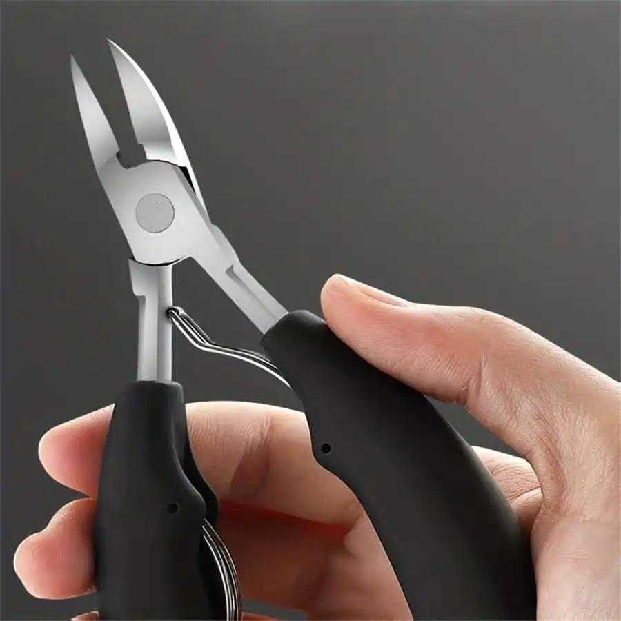 1 professional toenail clipper, suitable for thick nails and internal nails, stainless steel nail care tool with ergonomic handle, ideal for home and salon nail and pedicures