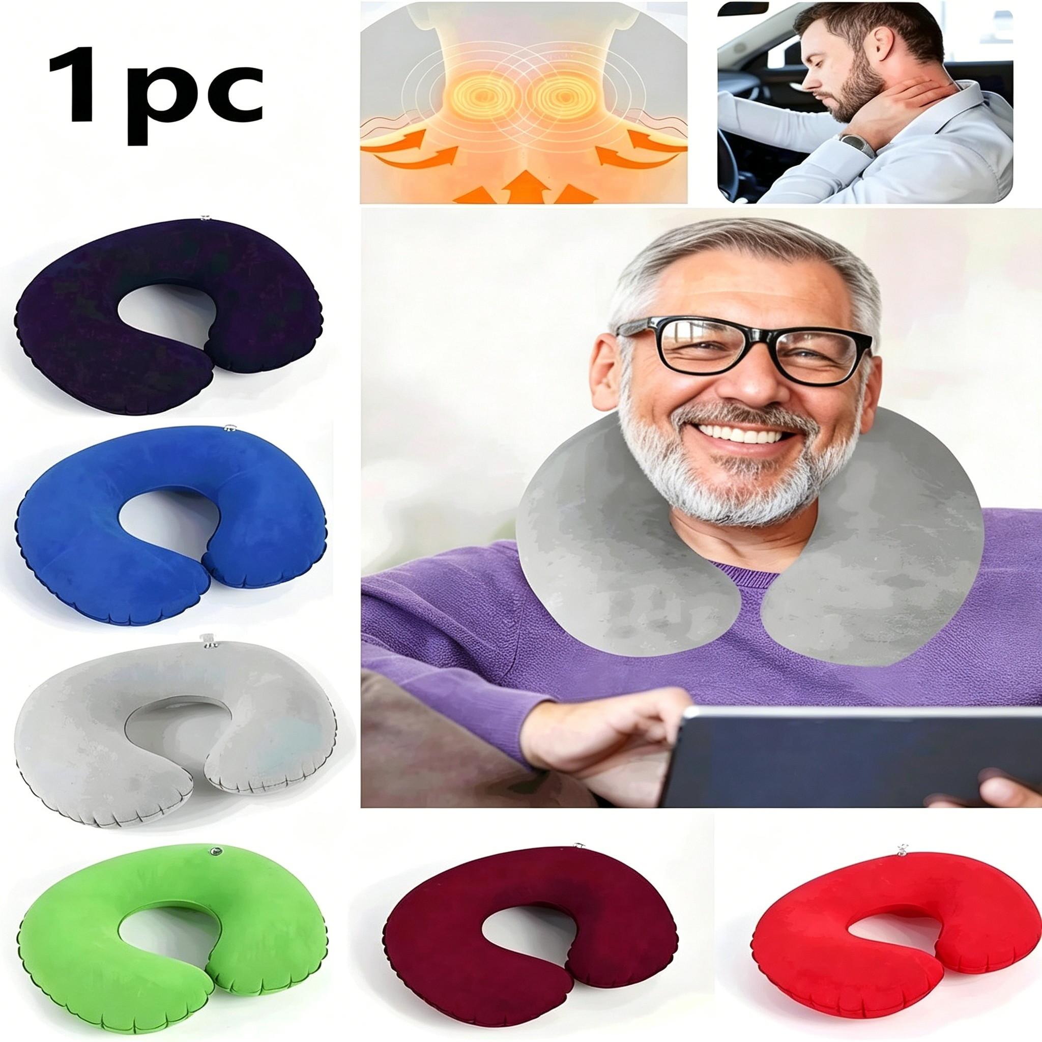 Inflatable Travel Pillow, Neck Pillow, Plane Pillow, Car Travel Pillow, U-Shape Neck Support, Travel Neck Cushion, Portable for Students/adults, Essential for Mailmen