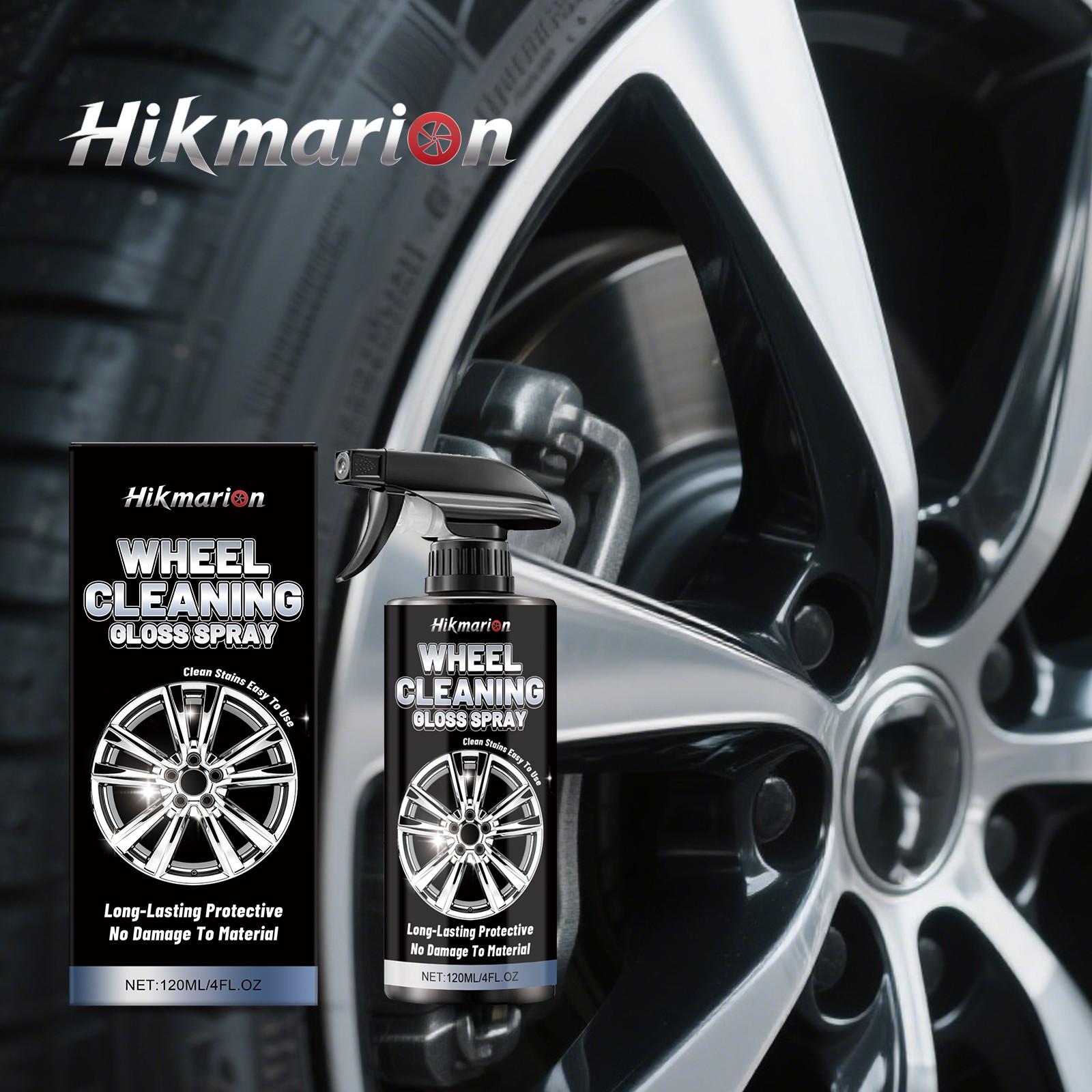 Hikmarion Wheel HUB Cleaning Spray, Gentle Stain Remover, Restores Shine, Daily Car Care, Mild Formula, Easy to Use