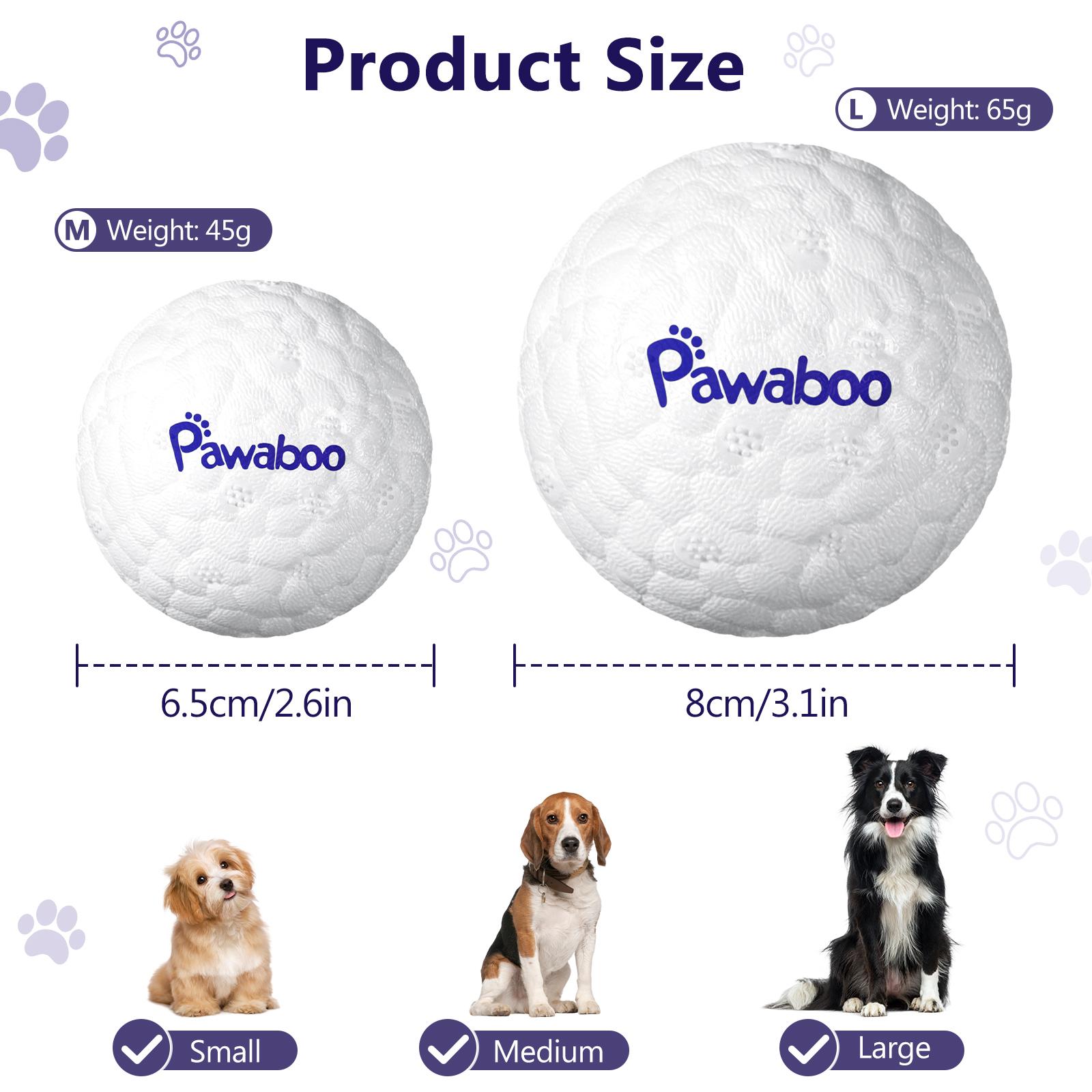 Pawaboo Tough Dog Balls – High Bounce, Floatable, Chew-Proof Fun for All Dogs