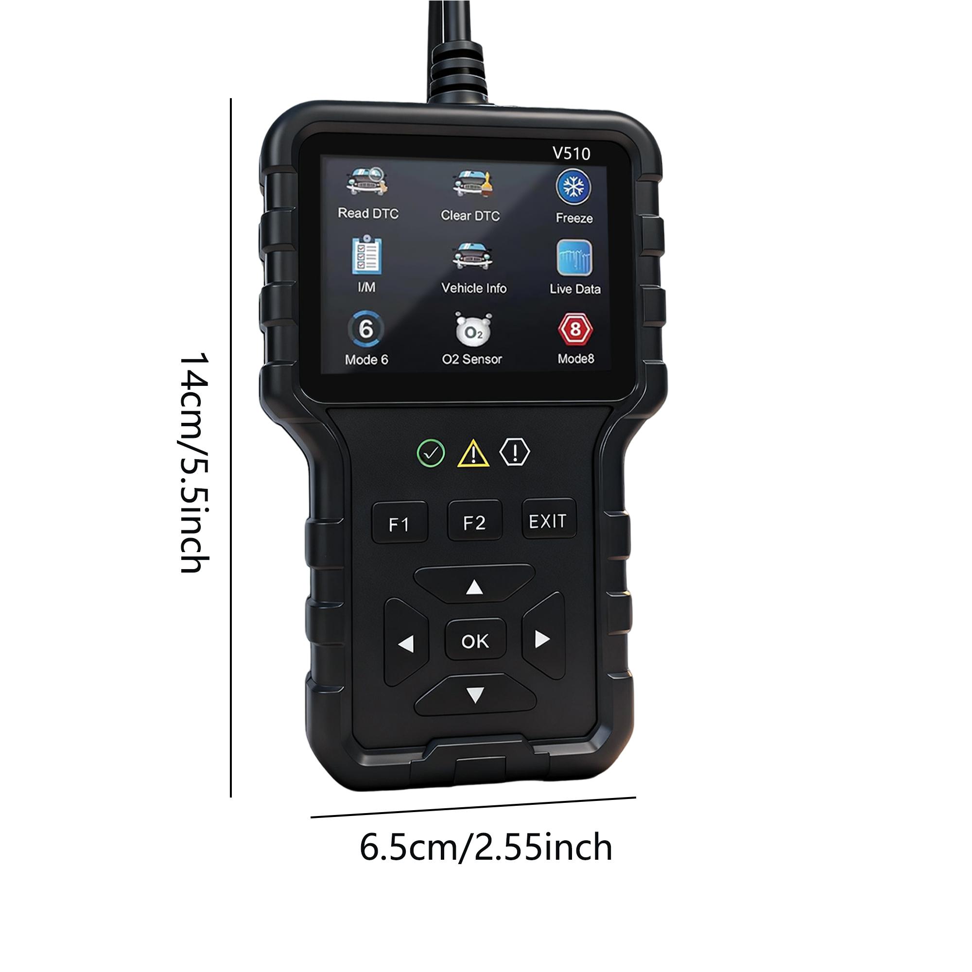 Obd2 Car Scanner V510 with Battery Test, Auto Diagnostic Tool for Engine Light, Fault Code Reader for All Obd-Ii Vehicles Since 1996