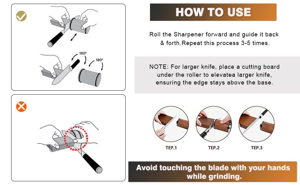 Rolling Knife Sharpener Kit, Knife Sharpening Tool, Roller Knife Sharpener with Diamond Stone for Kitchen, Wooden Rolling Knife Sharpener, Rolling Knives Sharpeners with Angle 15° & 20° for honing knives