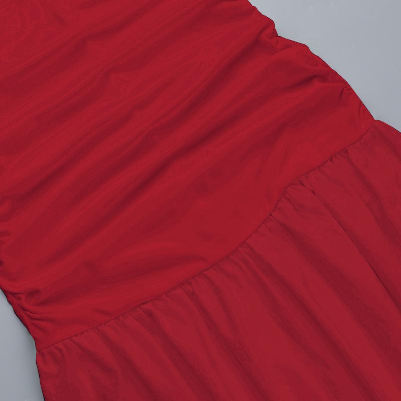 YJ24627PFO-White Dress, Spring Break Womens Elegant Off-shoulder Slim-fitting Long Dress, Tube Top Hollow A-Line Holiday Casual Dress for Women