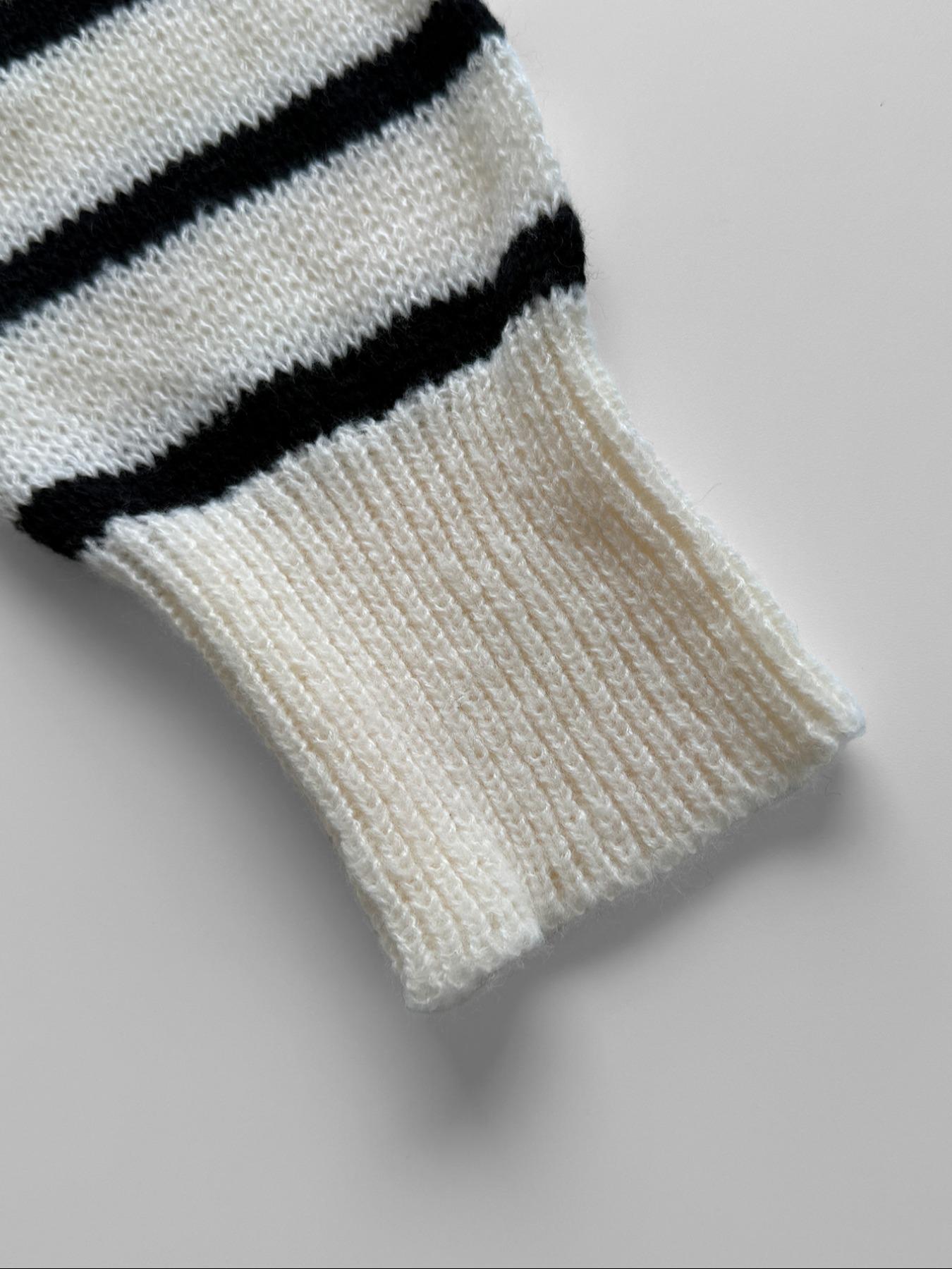 Striped Knit Two-Piece Set, Fitted Casual Home Wear, Long Sleeve Top & High Waist Shorts, Y2K Style, Fall Winter Fashion