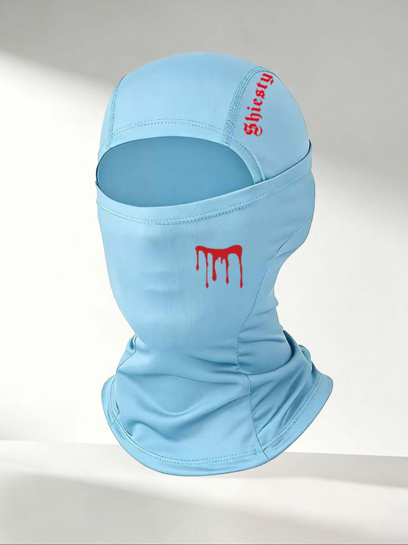 Balaclava Hat with 'shiesty' Print, Breathable Ice Silk Full Face Mask, Ideal for Skiing, Festivals, Motorcycle Riding, Outdoor Sports