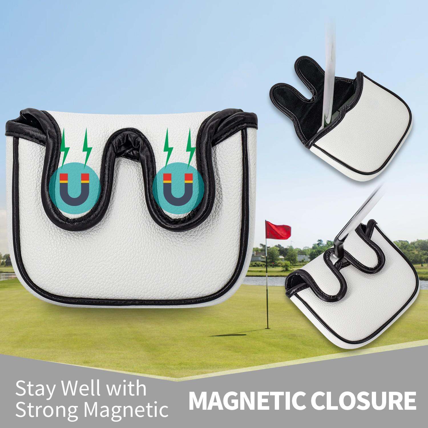 1pc Blank Design Square Golf Club Head Cover, Protective Cover for Male and Female, Ideal for Outdoor Enthusiasts, Essential Golf Gear, Golf Accessory