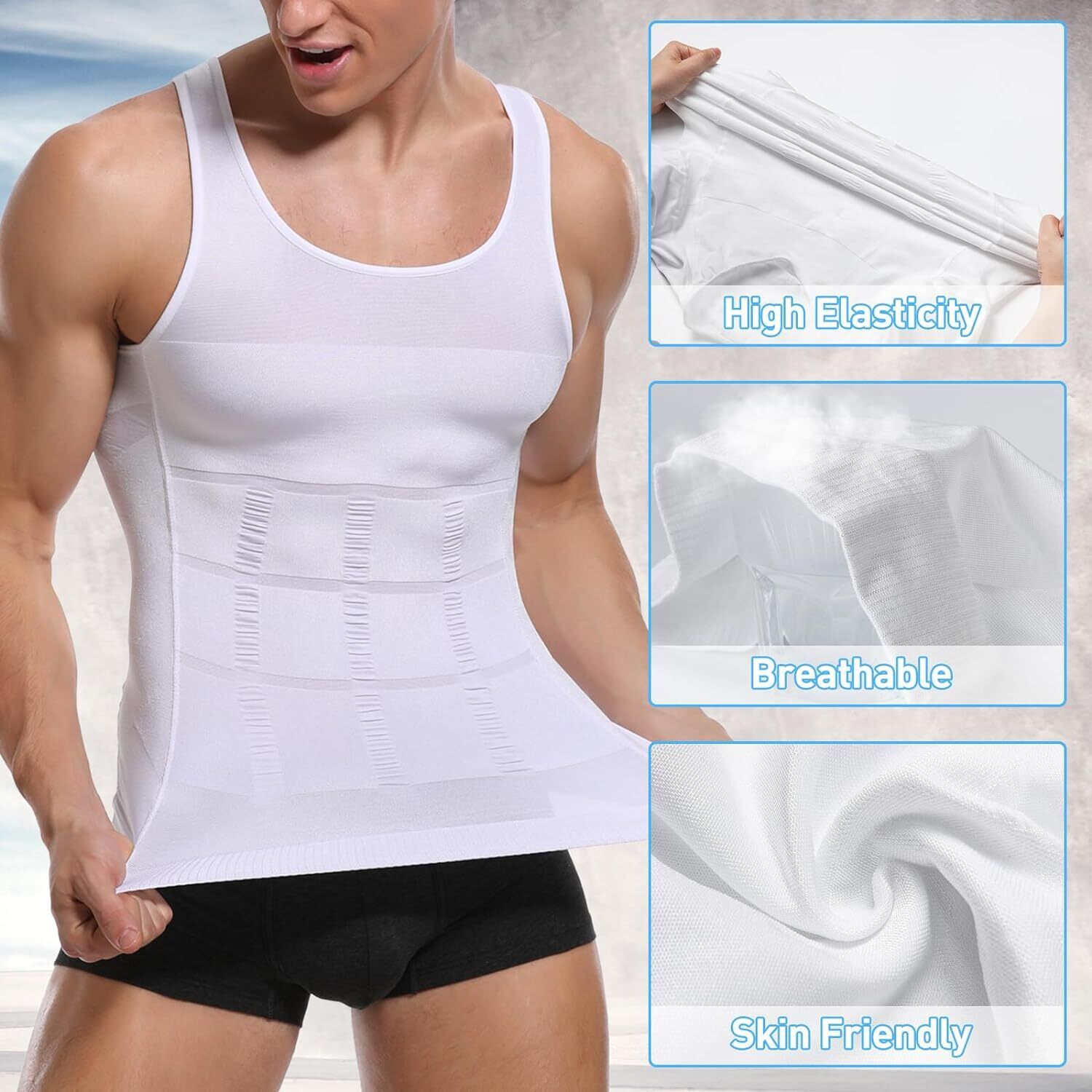 CATTIBOR 1-2 Pack Men Solid Compression Vest Shaping Vest,Men Sleeveless Shirt Shapewear,Men T-Shirt Sport Vest,Men Breathable Round Neck Compression Tank Top Men Shirt For Running Workout Fitness Basketball,Menswear Underwear For All Seasons,Boy Vests CATTIBOR 1-2 Pack Men Solid Compression Vest Shaping Vest,Men Sleeveless Shirt Shapewear,Men T-Shirt Sport Vest,Men Breathable Round Neck Compression Tank Top Men Shirt For Running Workout Fitness Basketball,Menswear Underwear For All Seasons,Boy Vests
