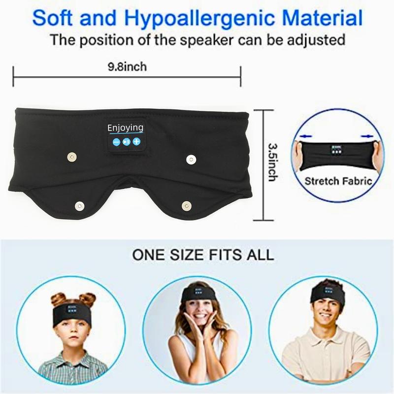2 in 1 Sleep Headphones, Wireless Sports Headband & Sleep Mask,Sleeping Headphones for Side Sleepers,New Ergonomics Technology  with HD Stereo Speakers for Sleeping, Jogging, Walking or Yoga