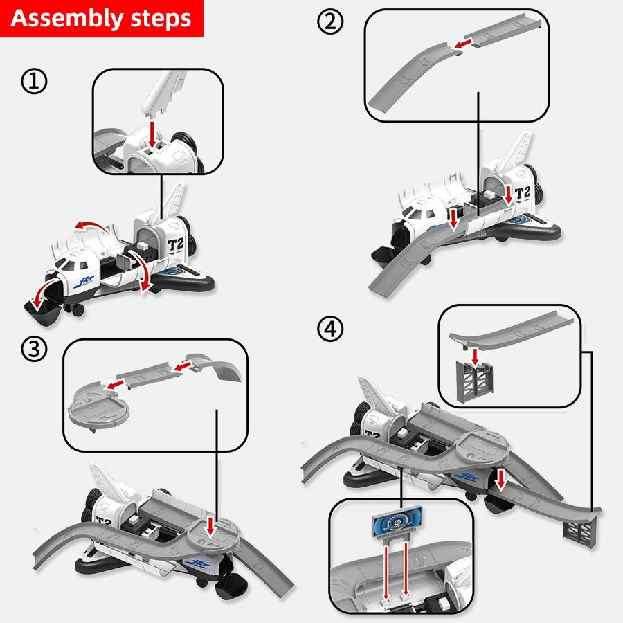 Large Transport Plane Toy Set, 3 Space Astronauts, Perfect Gift for Collectors and Aviation Enthusiasts, Ideal Birthday and New Year Present