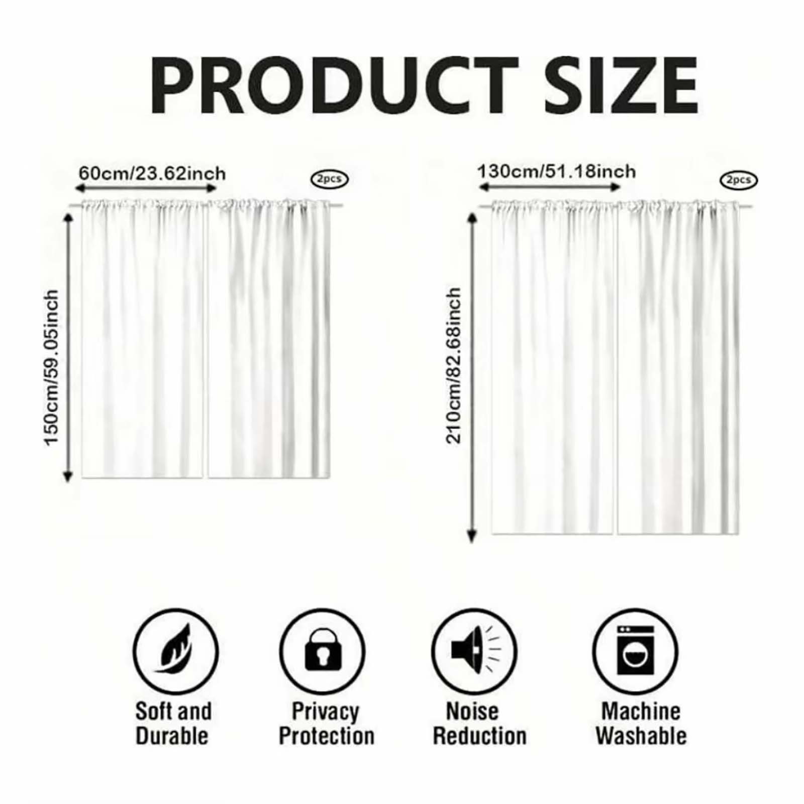 2pcs Creative Geometric Checkered Print Curtains, Light Blocking Drapes, Polyester Fiber, Kitchen Bedroom Office Living Room Decor