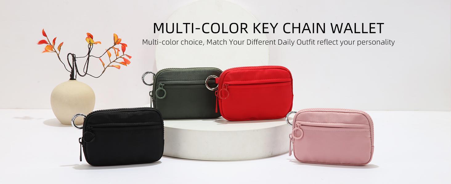 2025 Wristlet Wallets for Women - Strawberry Checkered Nylon, RFID Blocking & Anti-Theft, Compact Christmas Gift Idea