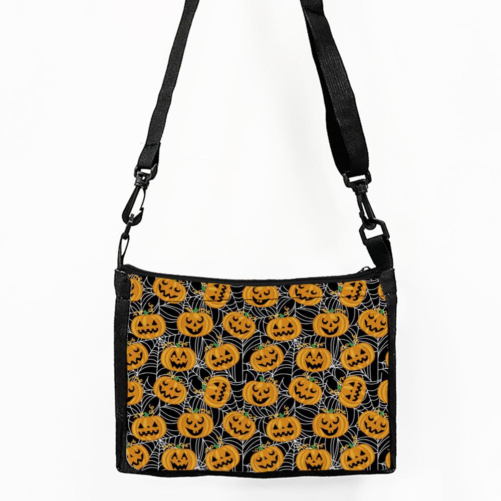Halloween Pumpkin Print Ladies Shoulder Bag 9.16