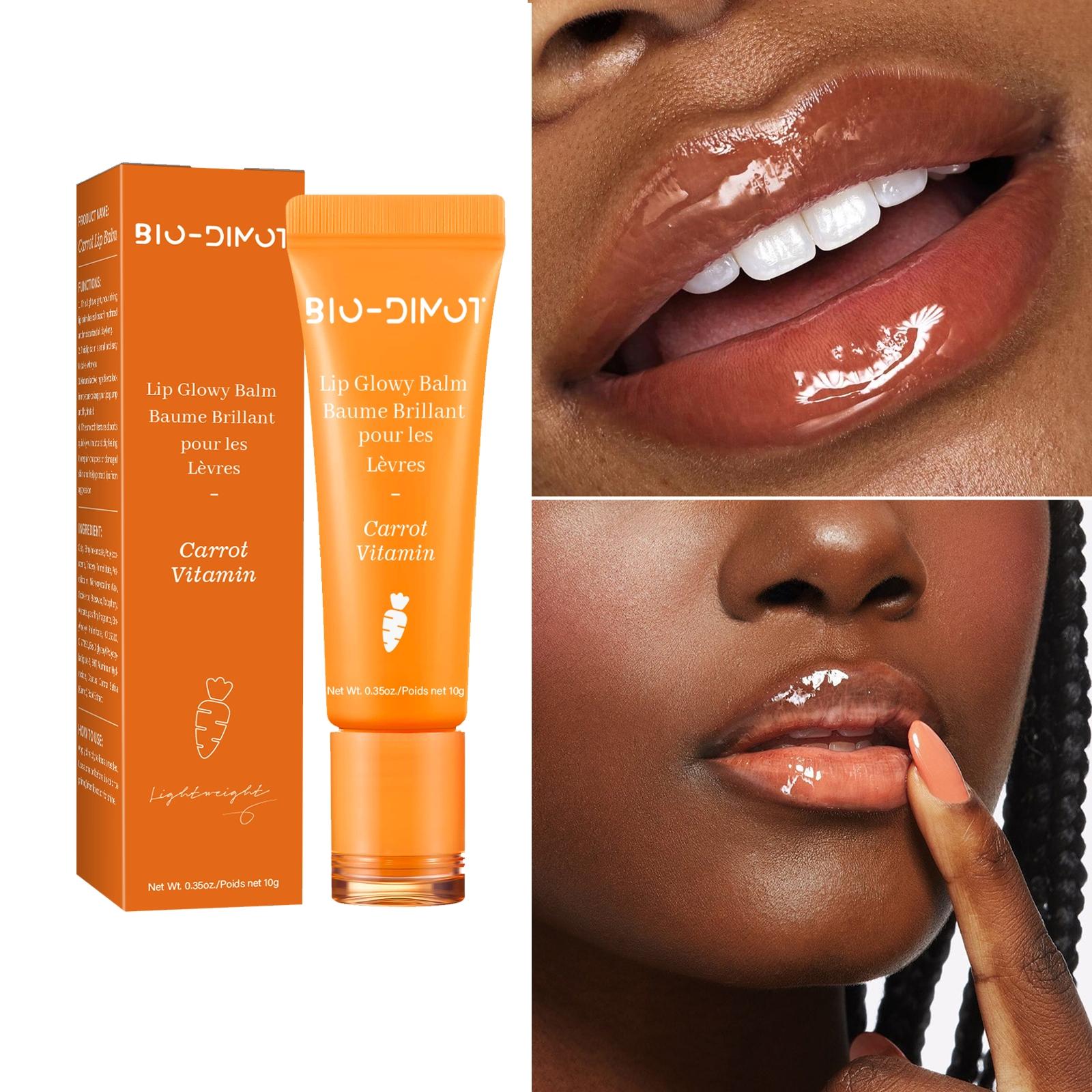 Fruits Vegetables Flavor Moisturizing Lip Gloss, 1 Count/4 Counts Long Lasting Tinted Hydrating Lipgloss, Hydrate Plumping Lip Oil for Dry and Cracked Lips