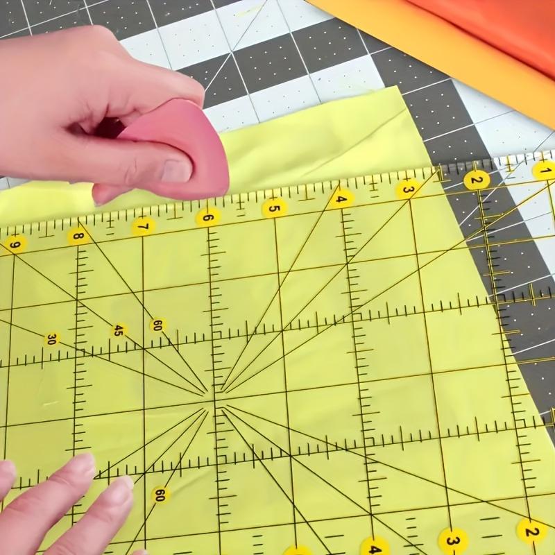 Acrylic Patchwork Ruler 6.5x12 Inches, Multi-Functional Sewing Measuring Tool, 30°/45°/60° Angle Lines, Best Gift for Quilters and Crafters