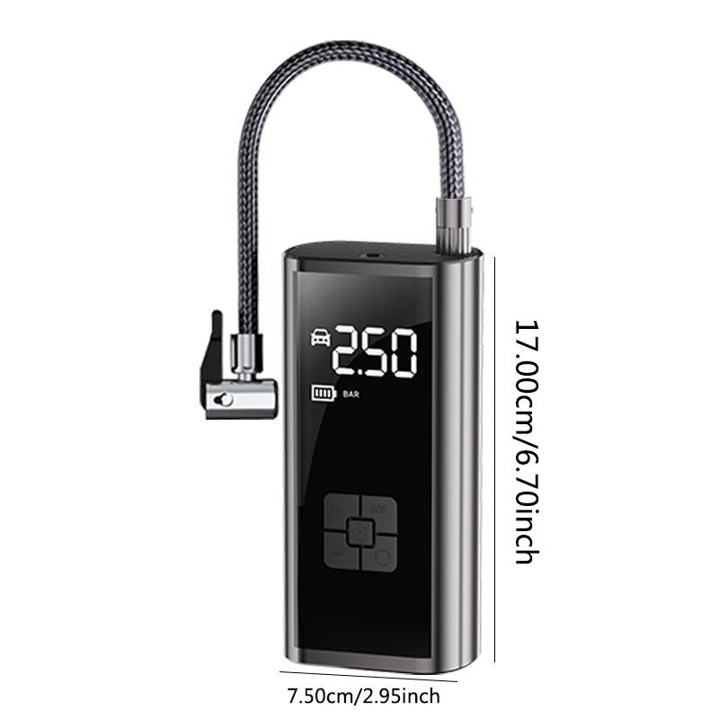 Portable Wireless Car Air Compressor, Cordless Tire Inflator, Tire Inflator, Air Pump with LED Light, Electric Tire Inflator Pump for Motorcycle Bicycle Auto Tyre Balls, Vehicle