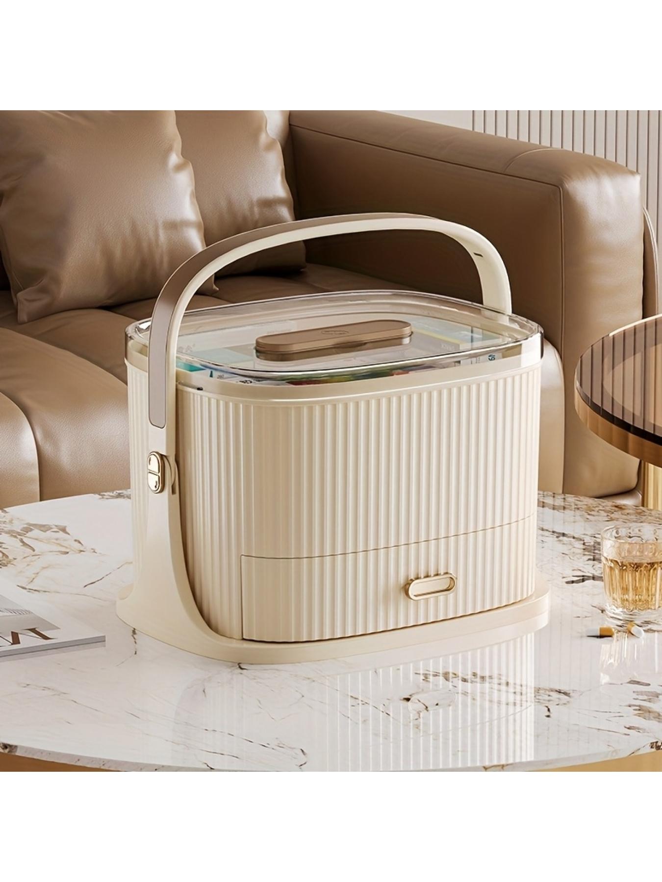 Hardware Thickened Large Clear Storage Box, Dustproof Flip Lid Organizer for Home Office Storage