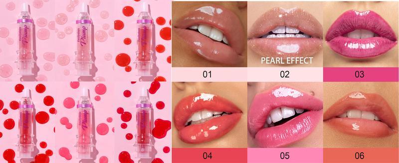 BISUTANG Lip Gloss Plumper Glossy LipLipstick, Lifter Gloss, Hydrating, Volumizes, High-Shine, Lip Plumping Lip Glaze Lip Makeup, Plump& Pout Lip Plumper for Women Girls