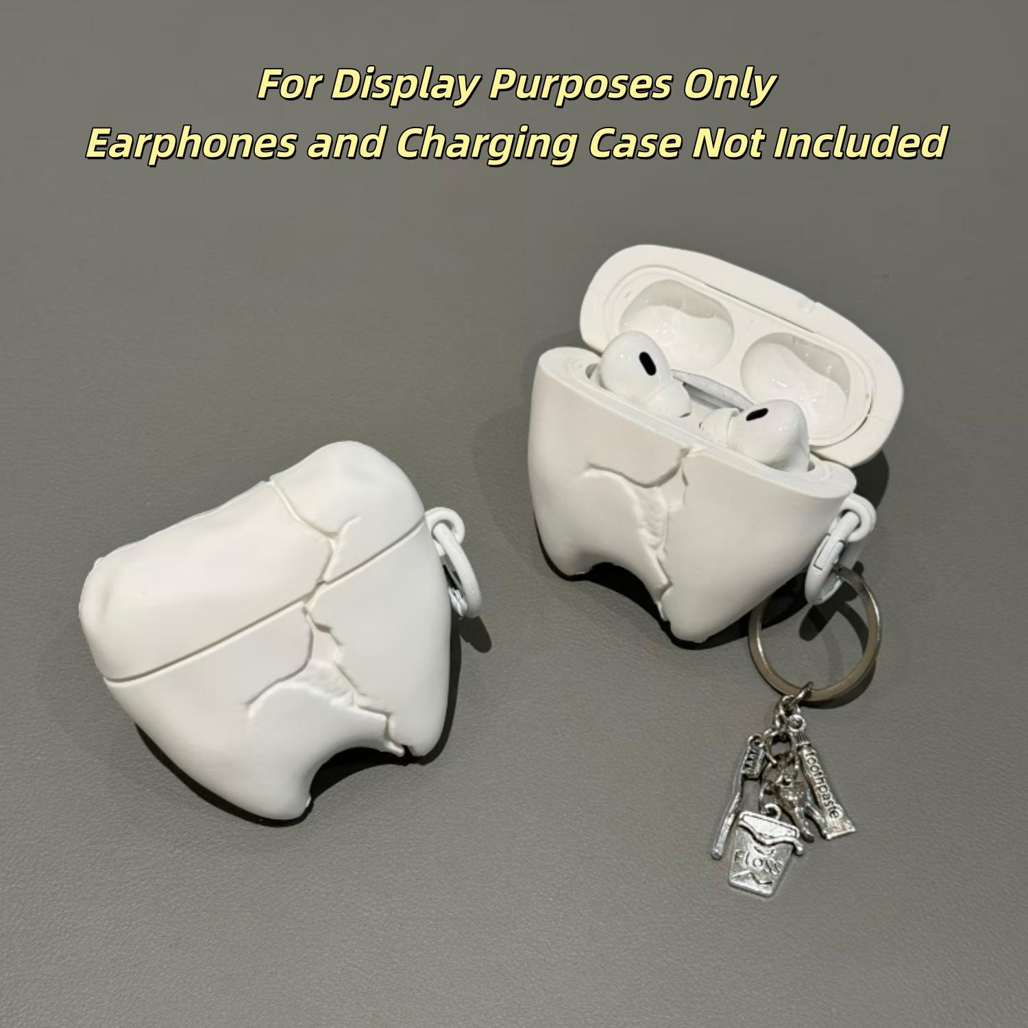 Bluetooth-compatible Earphone Case for AirPods 4, Pro2/pro3, Broken Tooth Design, Compatible with Air 1/2/3/4, Pro/pro2/pro3, Protective Cover