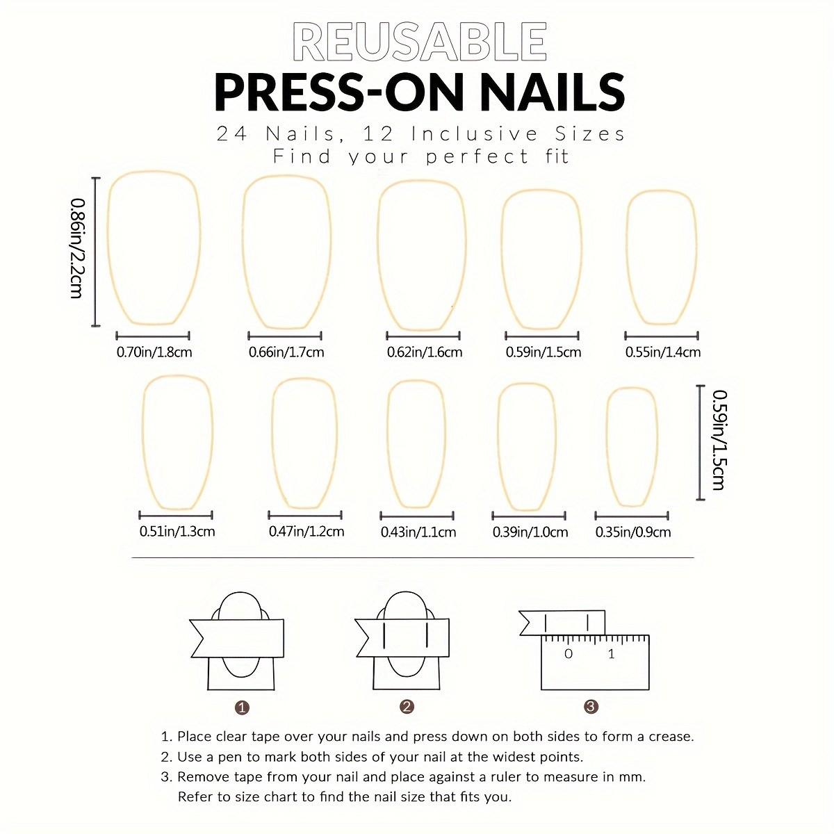 10 Pcs Short Ballet Press-On Nails, Solid Navy Cat Eye Glossy Nail Tips, Reusable with Jelly Glue and File, Perfect for Daily Use, Fake Nails, False Nail