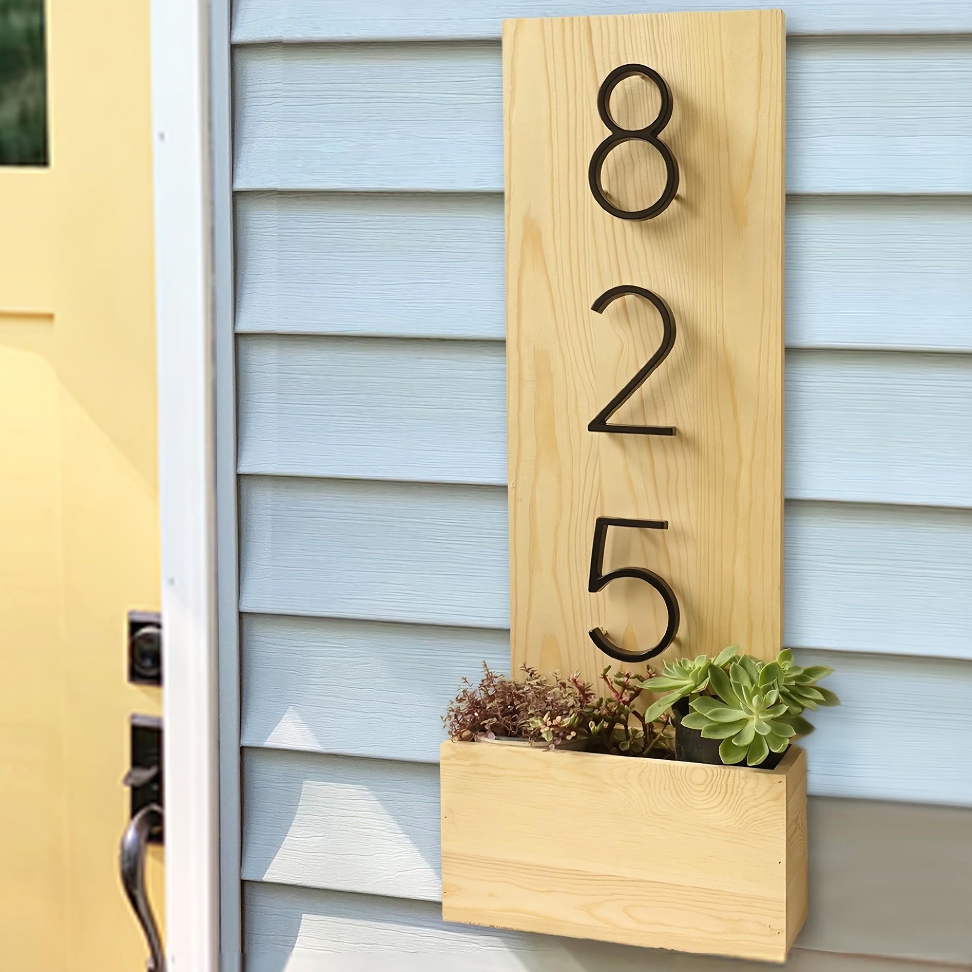 Relief Doorplate, Zinc Alloy Material, Metal Address Sign, Outdoor Door Number Plate 0-9, Durable and Stylish Home Accessory