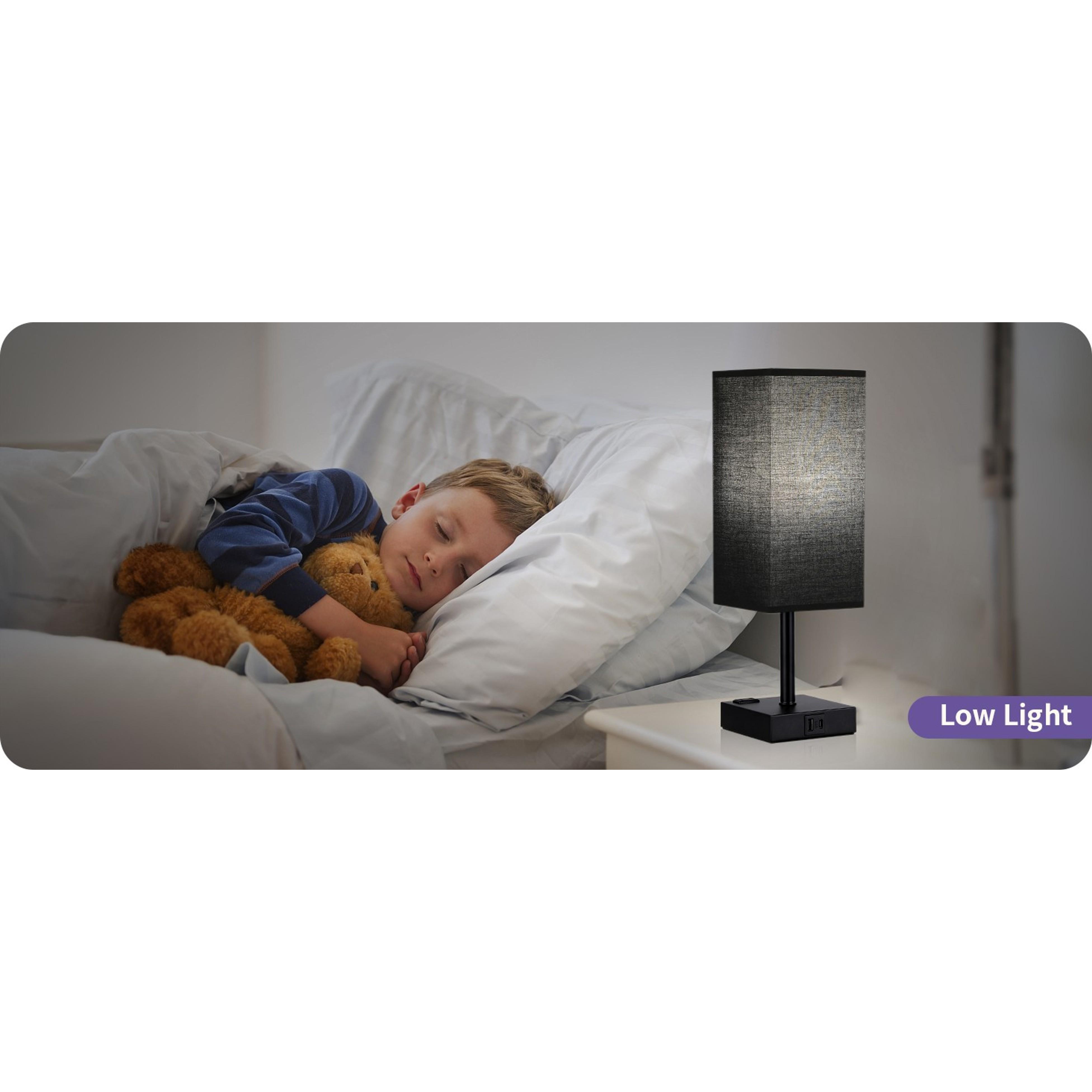 Black Lamp for Bedroom-Touch Lamp with USB-C+A and AC Outlets,3 Way Bedside Nightstand Square Table Lamp for Kids, Guest Room Living Rroom,Office, 800 Lumens 5000K Daylight Bulbs Included Black Lamp for Bedroom-Touch Lamp with USB-C+A and AC Outlets,3 Way Bedside Nightstand Square Table Lamp for Kids, Guest Room Living Rroom,Office, 800 Lumens 5000K Daylight Bulbs Included