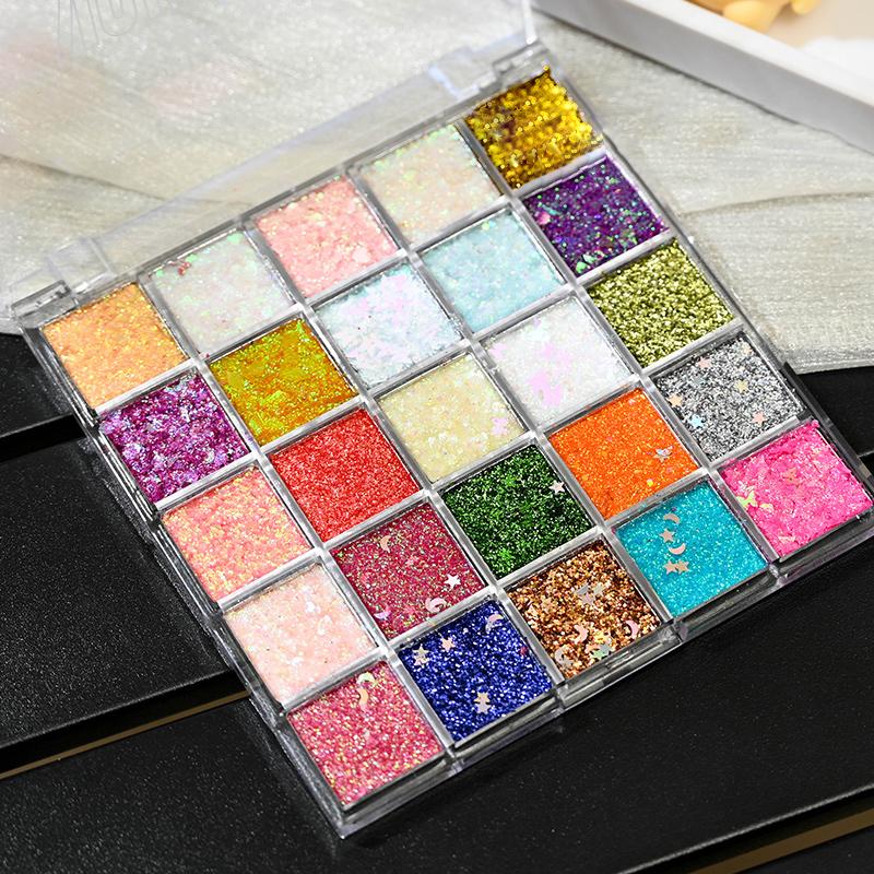 16 Color Shimmer Eyeshadow Palette, Shimmering Eyeshadow Palette, High Pigment Metallic Eye Shadow, Vibrant Makeup for Stunning Look, Daily Use, Parties, Dates
