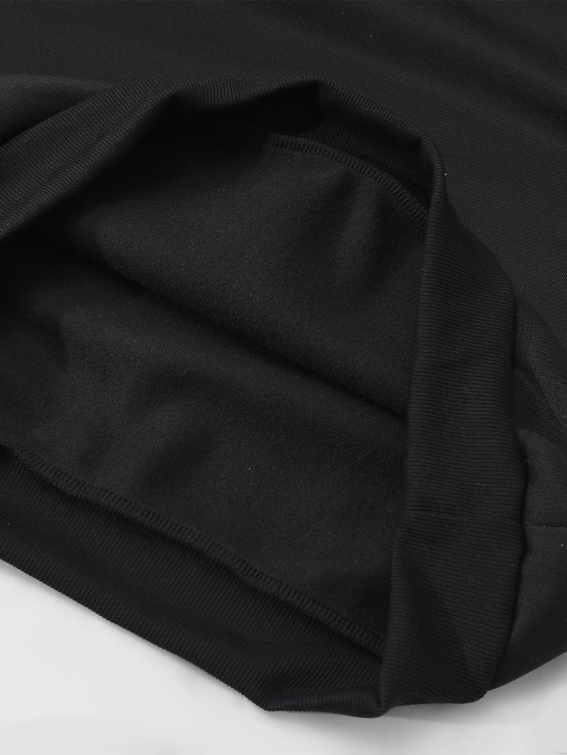 Men's Fleece Pullover Sweatshirt, Winter Warm Windproof Design, Trendy Cross Print Hoodie with Button Detail, Preppy Style