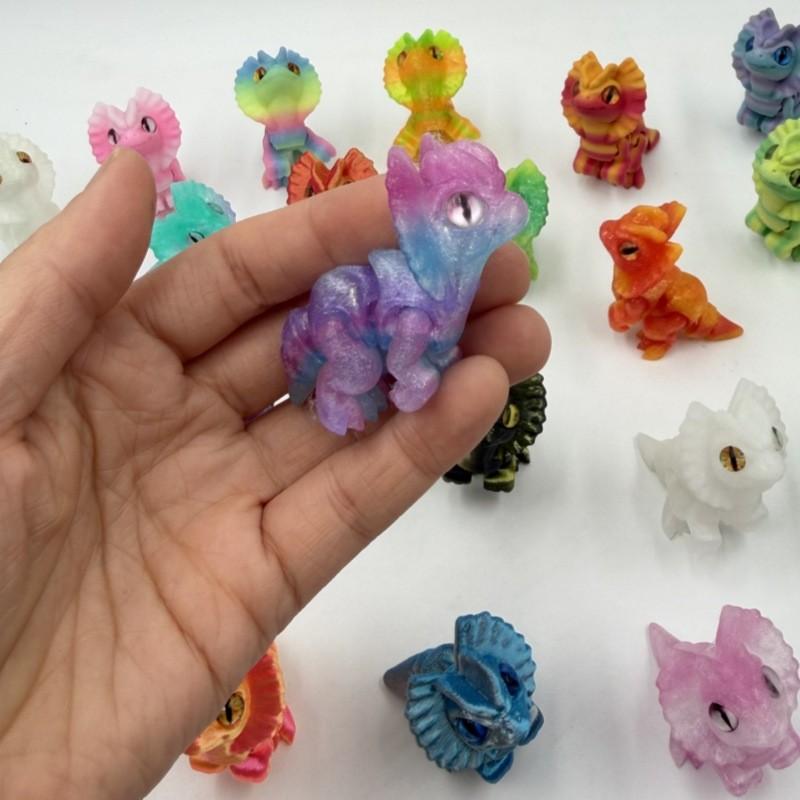 3D Printed Toy Dual Spine Dragon Jurassic Jointed Action Figure, Realistic Fun Display Piece, Creative Handmade Model