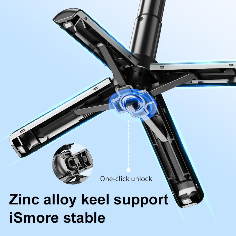 2026 New 3-in-1 Multifunctional Magnetic mini Selfie Stick, With 360° Rotation, Wireless Bluetooth Control Magnetic Phone Holder for Selfies Video Recording Vlogging Compatible with Most Phones - Stabilizer Camera